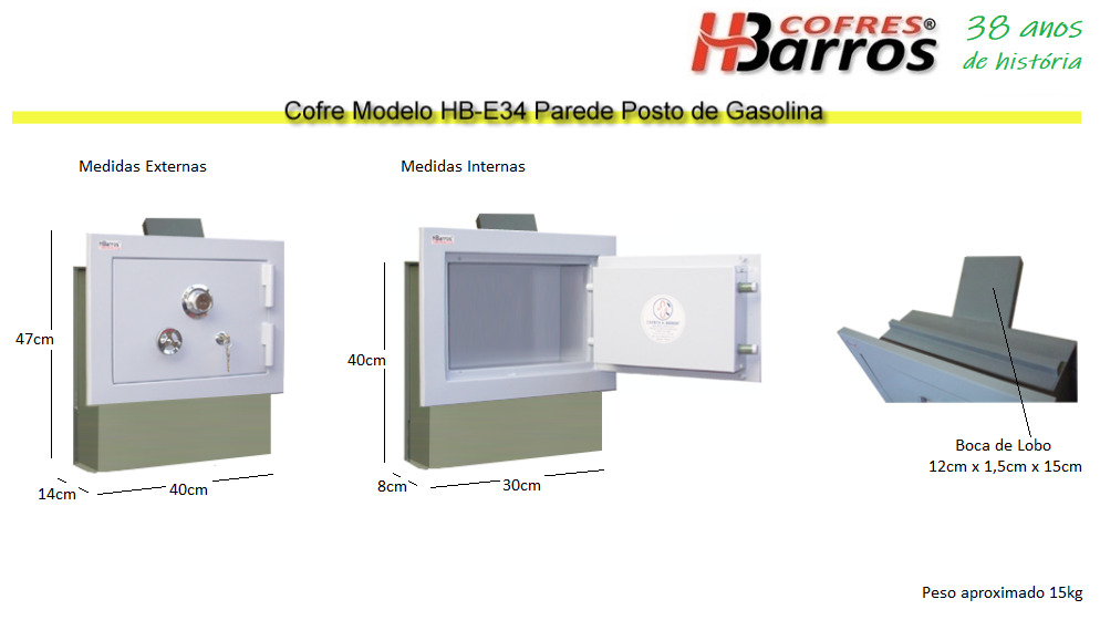 Cofre de parede para apartamento - Cofres H. Barros Sarandi PR