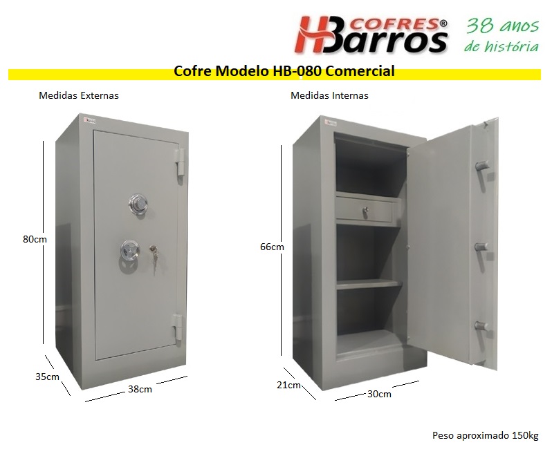 Cofre escritório médio porte - Cofres H. Barros Sarandi PR