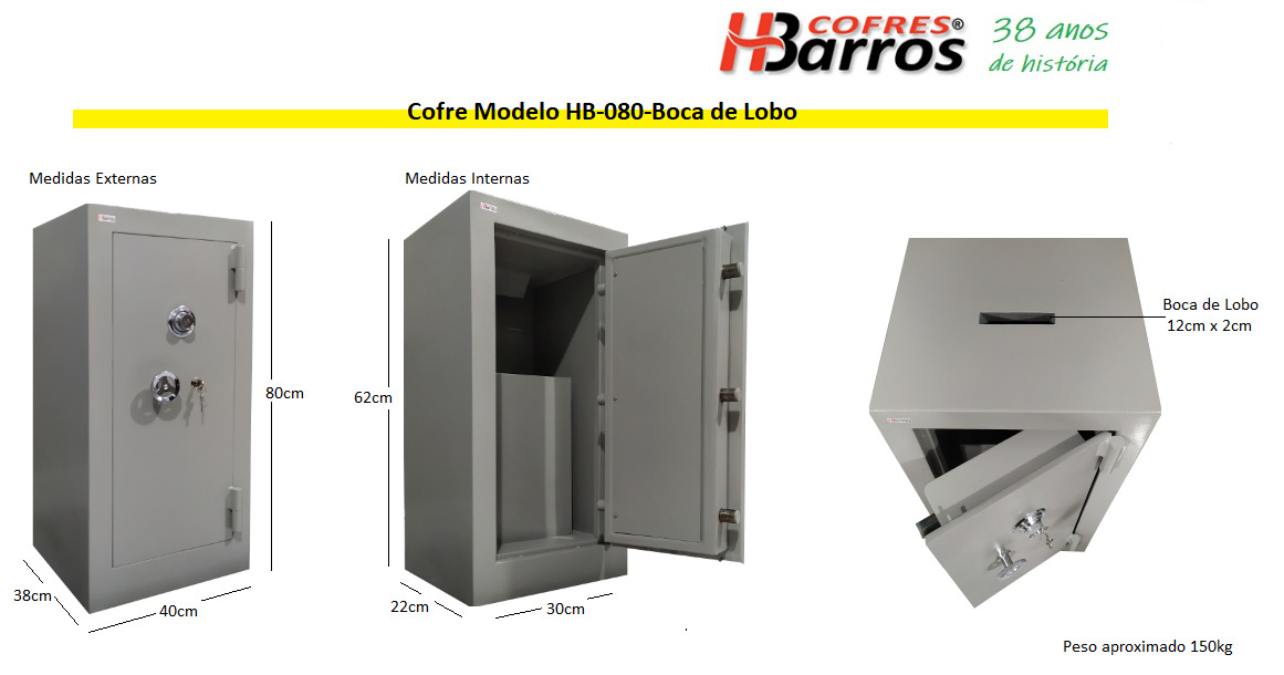 Cofre corporativo blindado - Cofres H. Barros Sarandi PR