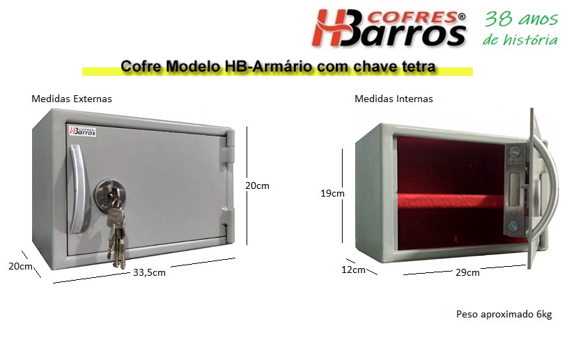 Cofre arma com prateleiras - Cofres H. Barros Sarandi PR