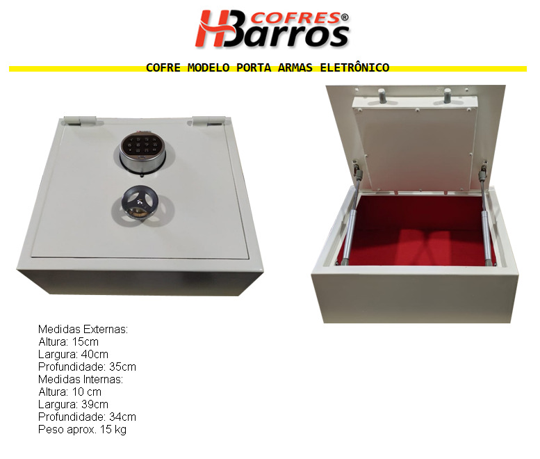 Cofre com teclado LED - Cofres H. Barros Sarandi PR