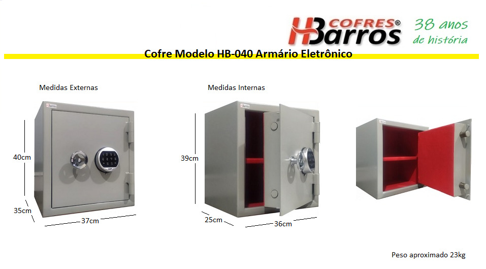 Cofre digital comercial - Cofres H. Barros Sarandi PR